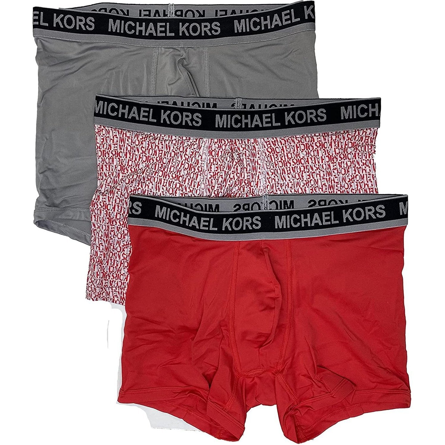 Boxer Michael Kors 3 unid color gris rosado rojo y rojo. M