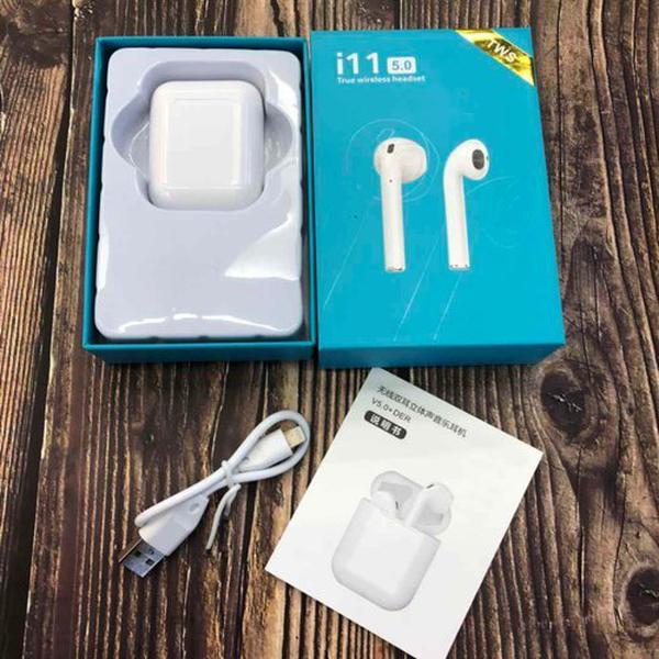 Audifonos Bluetooth i11 5.0 TRUEWIRELESS Color Blanco The Gift