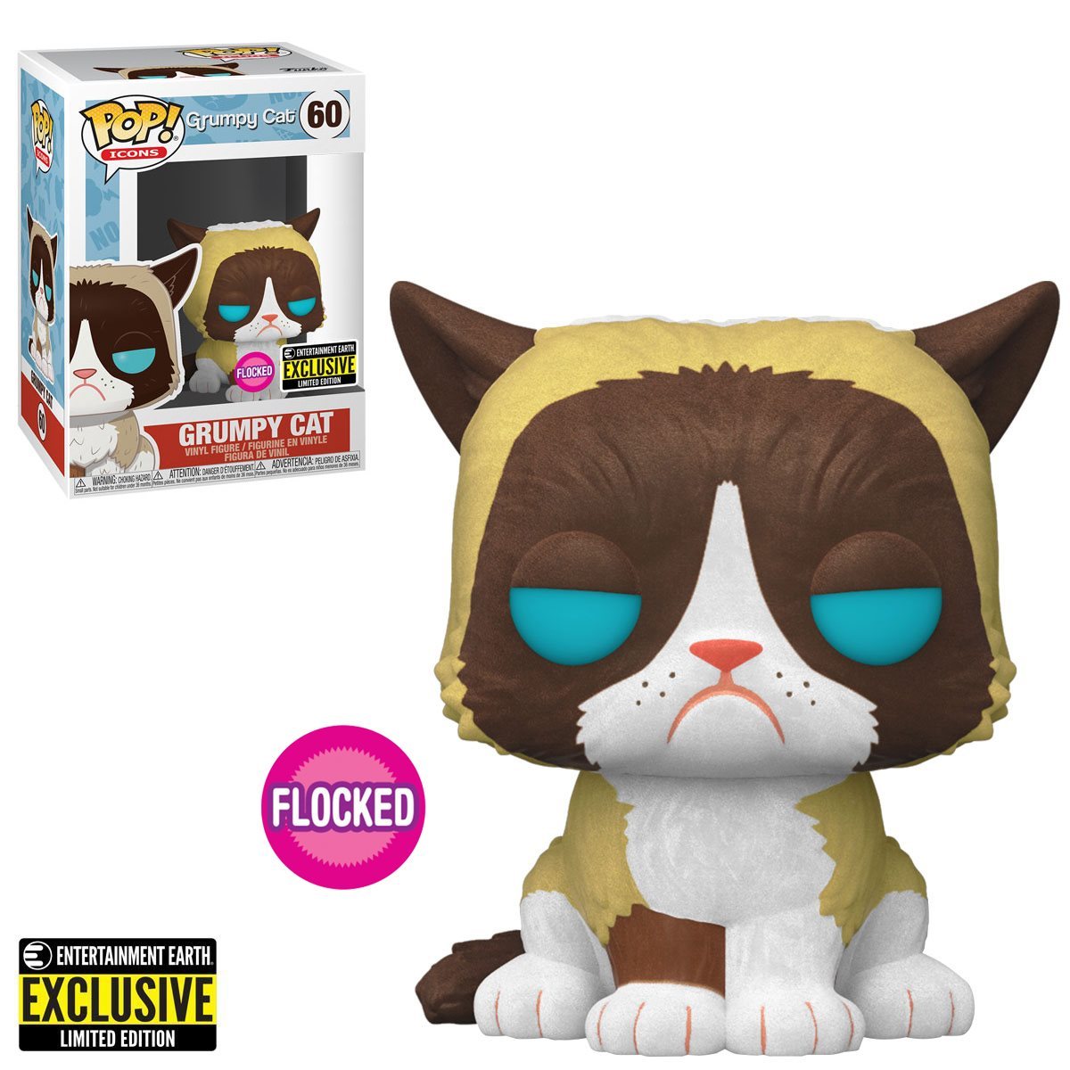 ***EXCLUSIVO***FLOCKED***FUNKO - 60, Grumpy Cat (Peludo)