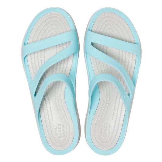 CROCS Sandalia Mujer - Swiftwater, Celeste, Talla w6