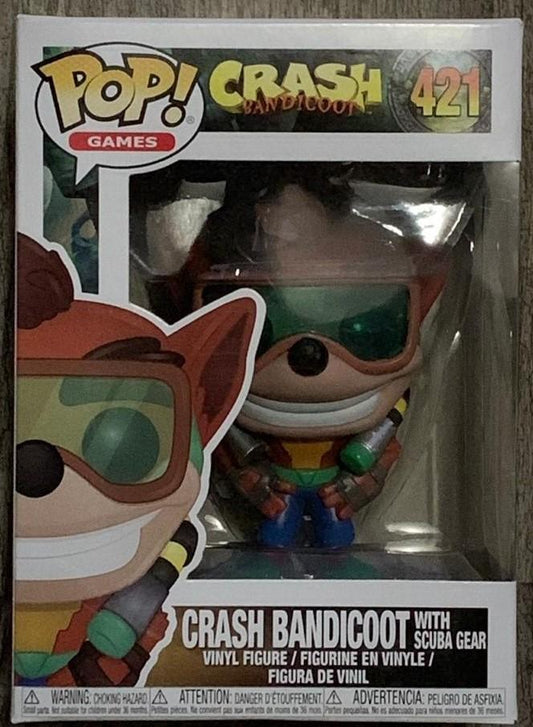 Funko - CRASH Bandicoot - 421, Crash con máscara de buceo - The Gift Shop Costa Rica