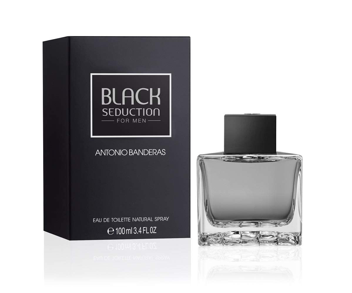 Antonio Banderas Perfumes - Black Seduction - Eau de Toilette Spray for Men, Amber Woody Fragrance - 3.4 Fl Oz